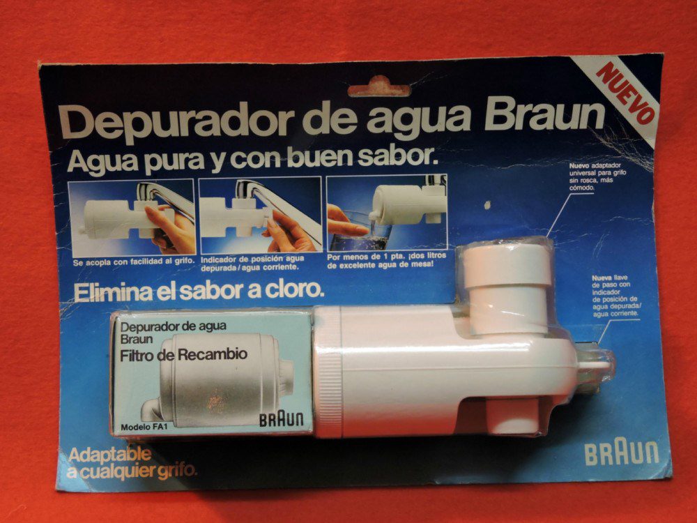 Depuradora y Filtro de Agua WF 1 - 1.800 Productos Braun diseñados por  Dieter Rams y su equipo